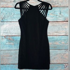 Dress The Population Cora Dress XS Black Strappy Shift Y2K Party Coquette Dark